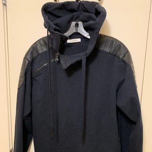Piere Balmain Asymmetrical Zip Hoodie